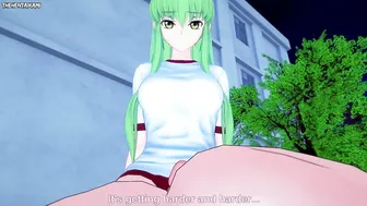 CC from Code Geass Gives You A Footjob Hentai POV