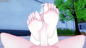 Seiko from Dandandan Gives You A Footjob Hentai POV