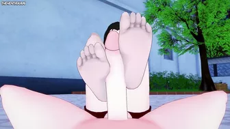 Suki from Avatar Gives You A Footjob Hentai POV