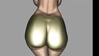 Big Gold Bum 3D