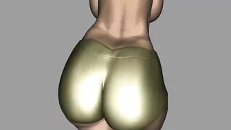 Big Gold Bum 3D