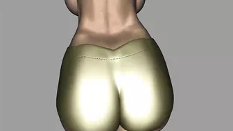 Big Gold Bum 3D