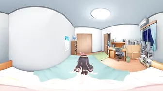 4K VR 360 and 3D - Rear KizunaAI while Mimiku waiting !