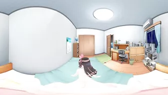 4K VR 360 and 3D - Rear KizunaAI while Mimiku waiting !