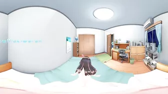 4K VR 360 and 3D - Rear KizunaAI while Mimiku waiting !