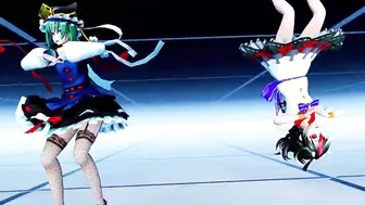 MMD Touhou - Eikishiki & Seija (Futa) - Dance & Sex