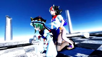 MMD Touhou - Eikishiki & Seija (Futa) - Dance & Sex