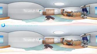 3D 4K VR 360 and 3D - Rear KizunaAI while Mimiku waiting !