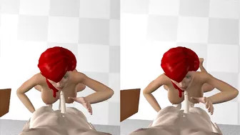 VR 3d Blowjob - Virtual Reality POV animated Sex