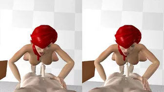 VR 3d Blowjob - Virtual Reality POV animated Sex