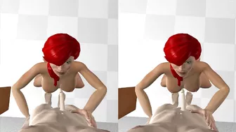 VR 3d Blowjob - Virtual Reality POV animated Sex