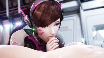 D.Va satisfies a big fan (Overwatch)