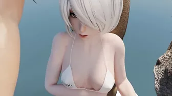 2B Wearing Bikini Fucked Standing