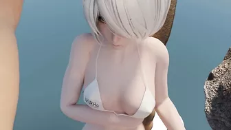 2B Wearing Bikini Fucked Standing