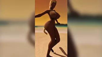 My miqo dancing on the beach