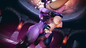 Sexy Human Swallows Huge Futa Draenei Cock