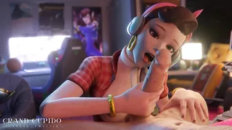 D.va Enjoying Big Dick (Animation With Sound)