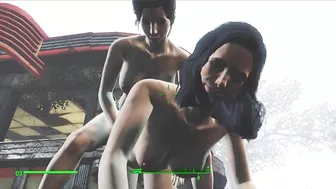 Lesbian sex right on the road to the village | fallout 4 vault girls