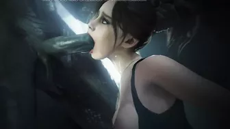 Claire Redfield get's face fucked by Mr. X