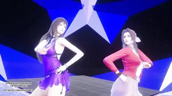 MMD TAEYEON - INVU Aerith Tifa Lockhart Hot Kpop Dance Final Fantasy Uncensored Hentai