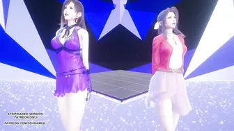 MMD TAEYEON - INVU Aerith Tifa Lockhart Hot Kpop Dance Final Fantasy Uncensored Hentai