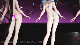 MMD R18 4k UHD Bikini Model Mix Miku Mitsu Kangxi - Ghost Dance 1064