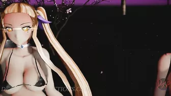 MMD R18 4k UHD Bikini Model Mix Miku Mitsu Kangxi - Ghost Dance 1064