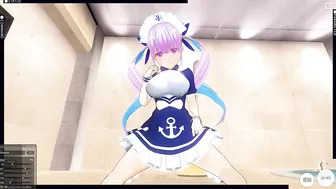 3D HENTAI POV Minato Aqua Rides Your Cock