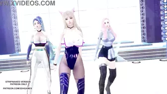 [MMD] Kep1er - Up! Ahri Seraphine Kaisa Hot Kpop Dance League Of Legends KDA AllOut