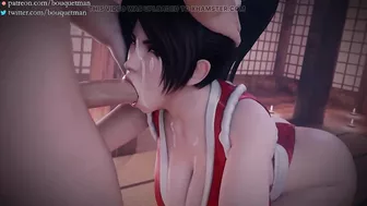 King of Fighters - Mai Shiranui Cum on Face Blowjob (Animation with Sound)