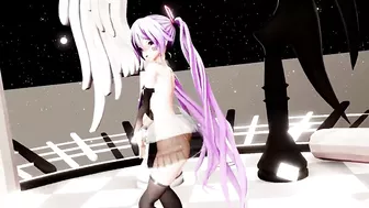 miku prolapso butt plug - purple hair color edit smixix