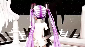 miku prolapso butt plug - purple hair color edit smixix