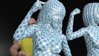 Woman Wrapped In Tiles