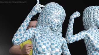 Woman Wrapped In Tiles