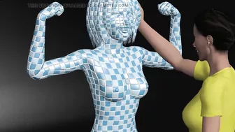 Woman Wrapped In Tiles