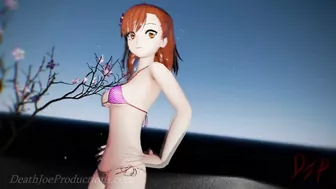 MMD R18 4k Misaka Mikoto bikini & stockings - hi fi raver - 1029