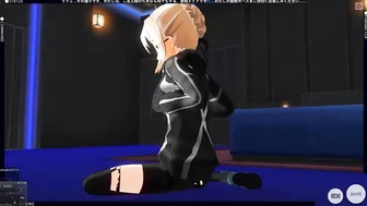 3D HENTAI X Alter posing and masturbating