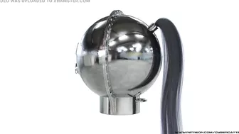 Stainless Steel Helmet 3D BDSM Animation