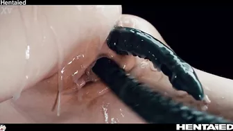 Real Life Hentai - Yukki Amey is Fucked the brains out and Creampied by an Alien Monster