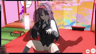 3D HENTAI Konno Yuuki loves cum in her pussy