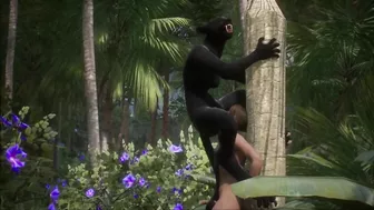 Realistic furry suit blowjob and fucking (black panther version)