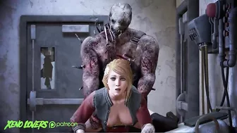 Kate Denson and The Trapper fuck on a hospital bed! (Dead by Daylight)