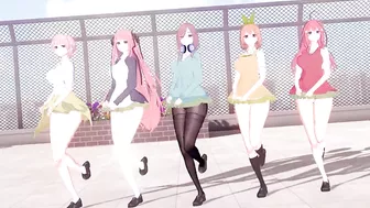 【KKVMD / MMD】WiggleWiggle 一花 二乃 三玖 四葉 五月【五等分の花嫁】