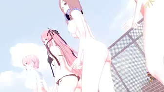 【KKVMD / MMD】WiggleWiggle 一花 二乃 三玖 四葉 五月【五等分の花嫁】