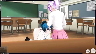 3D HENTAI Schoolgirl watches her girlfriend moan with pleasure