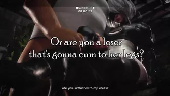 [Hentai JOI Teaser] 2B and the 12 Losers [Gangbang, Femdom, Humiliation, Dryhumping, Feet]