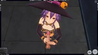 3D HENTAI POV Pumpkin girl jerking off your cock