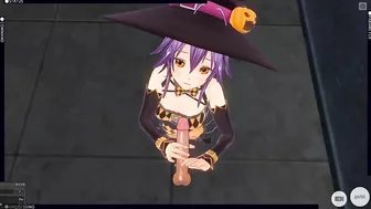 3D HENTAI POV Pumpkin girl jerking off your cock