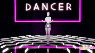 3D naked dance in stockings