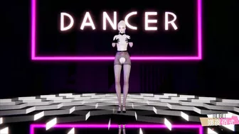 3D naked dance in stockings